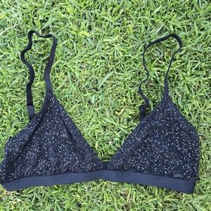 Parade  Black and Sparkling  Bralette Size S